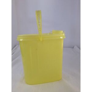 Vintage Tupperware Yellow Slim Pitcher Beverage Container with Handle and Spout